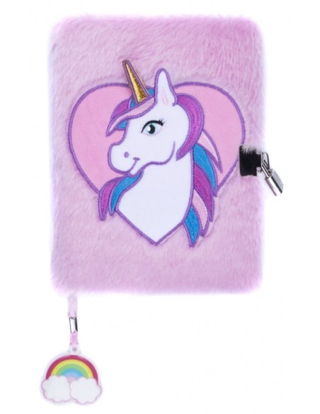 Diario segreto di peluche 3D Unicorn Heart vista frontale