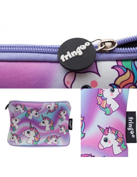 astuccio morbido in neoprene Hologram Unicorns Fringoo vista dettagli