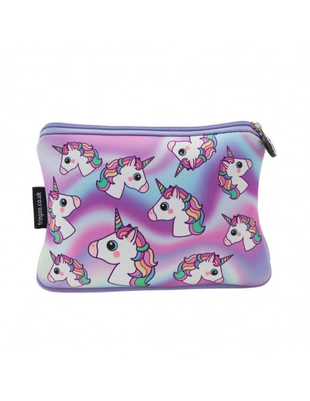 astuccio morbido in neoprene Hologram Unicorns Fringoo vista posteriore