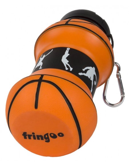 borraccia in silicone pieghevole basketball fringoo vista appoggio