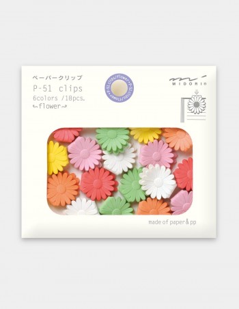 graffette P-51 Clips FLOWER Midori confezione