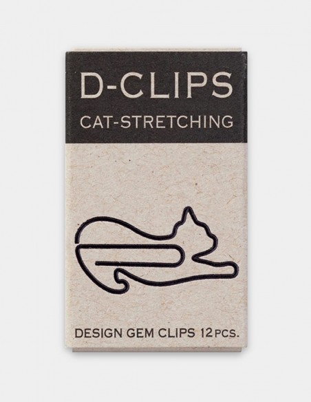 D-Clips Mini Cat Stretching graffette in metallo vista confezione