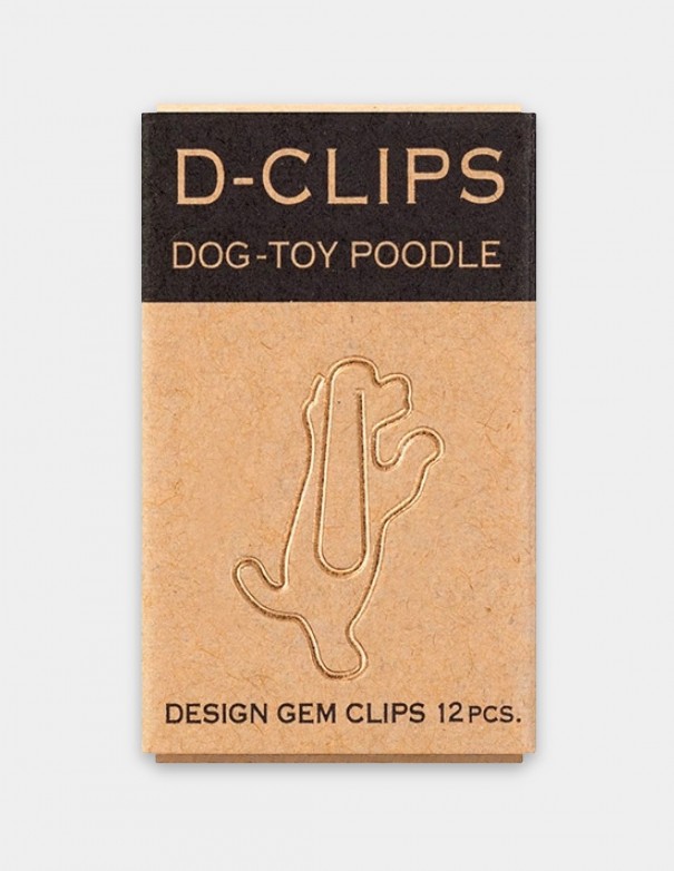 D-Clips Mini Dog Toy Poodle graffette in metallo vista confezione