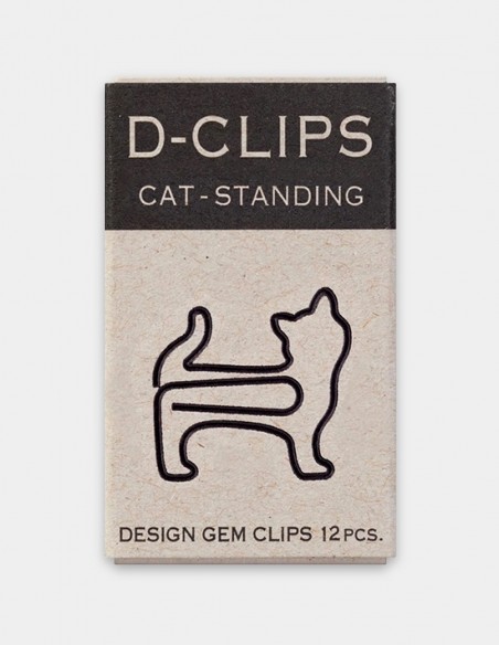 D-Clips Mini Cat Standing graffette in metallo vista confezione