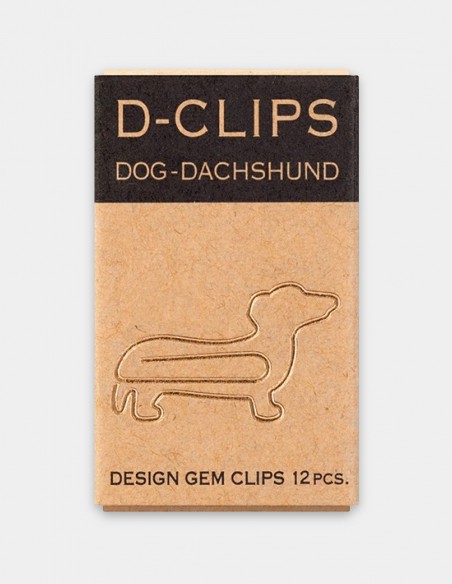 D-Clips Mini Dog Dachshund graffette in metallo vista confezione