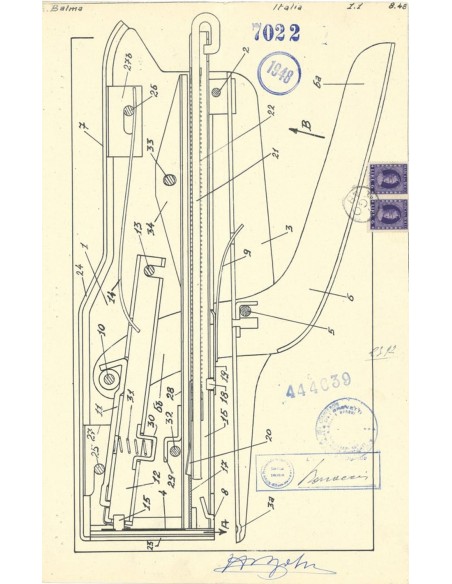 Cucitrice a pinza Zenith 548 brevetto Balma 1948