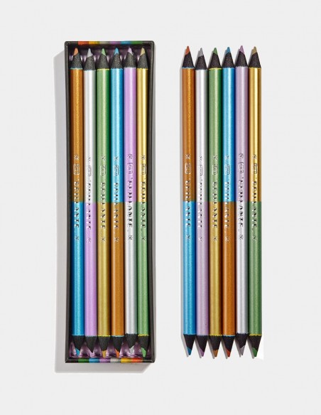 Set di matite colorate Louise Fili serie Brillante scatola con 12 matite