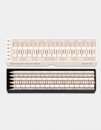 Set di matite Olivetti Pattern scatola aperta