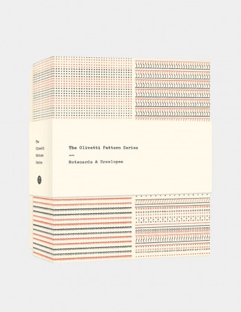 Biglietti Olivetti Pattern Series set di notecards cofanetto vista frontale