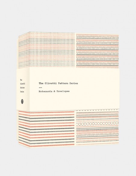 Biglietti Olivetti Pattern Series set di notecards cofanetto vista frontale