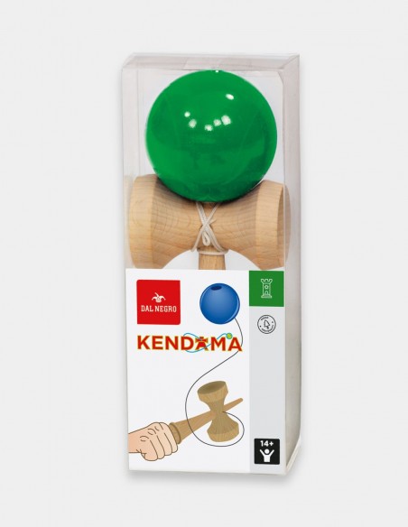 Gioco Kendama in legno con palla verde Dal Negro foto confezione