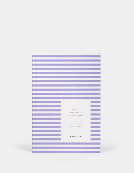 Quaderno notebook di Notem Studio collezione Vita dimensione small copertina a righe lavanda