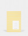 Quaderno notebook di Notem Studio collezione Vita dimensione small copertina a righe gialle