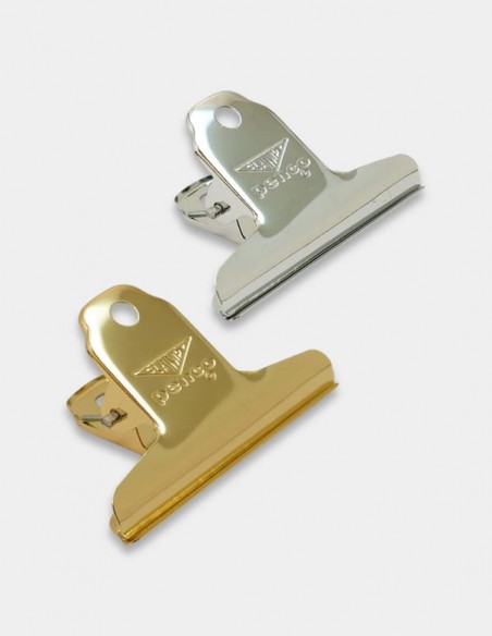 Molletta fermacarte Clampy Clip di Penco Japan colore gold e silver viste insieme