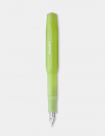 Penna stilografica Kaweco Frosted Sport colore Fine Lime trasparente