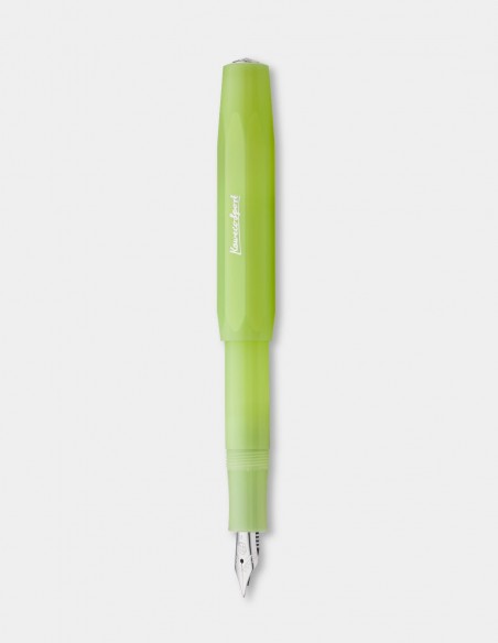 Penna stilografica Kaweco Frosted Sport colore Fine Lime trasparente