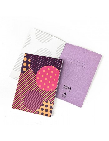 Quadernino di Gaia Segattini Knotwear in cartoncino colorato pattern fucsia