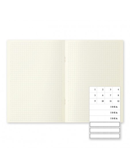 quaderni MD PAPER Notebook Light A 5 Gridded confezione da 3 pezzi vista pagina interna