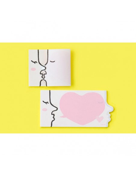 Midori Kiss Pink Secret Sticky Notes memo adesivi in uso