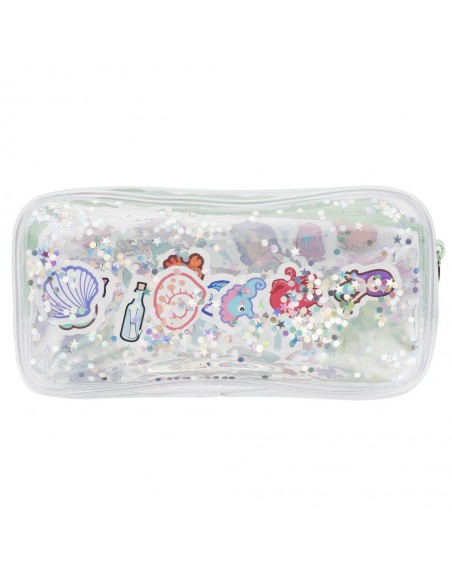 astuccio trasparente liquido con glitter MERMAIDS retro