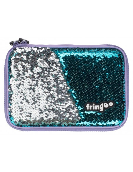 astuccio rigido con paillettes bicolore HOLOGRAM vista frontale