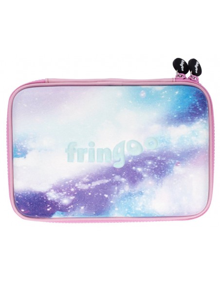 astuccio rigido con paillettes bicolore GALAXY SPACE retro