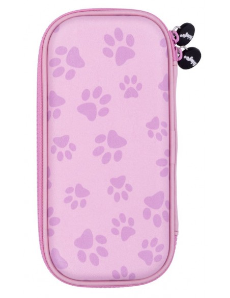 astuccio rigido goffrato doppia cerniera small PINK PUG vista posteriore