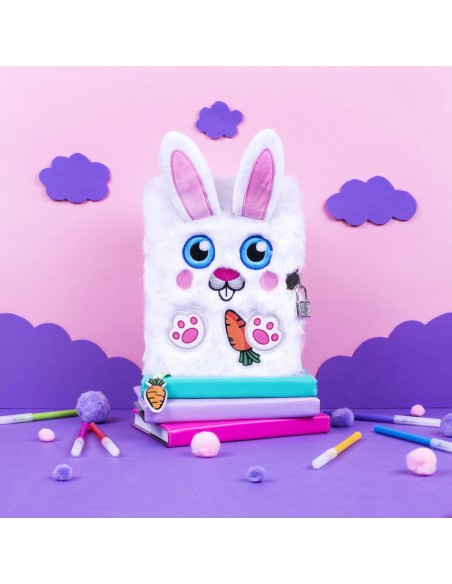 Diario segreto di peluche 3D BUNNY ambientazione in fucsia