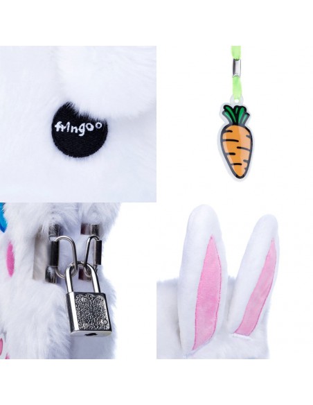 Diario segreto di peluche 3D BUNNY dettagli