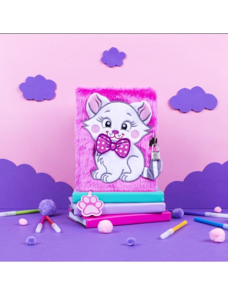 Diario segreto di peluche 3D PINK CAT ambientazione in rosa