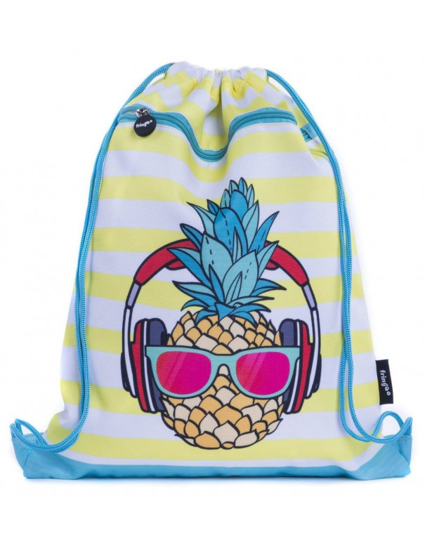 sacca con tasca frontale PINEAPPLE vista frontale