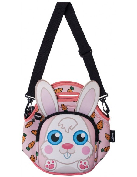 porta merenda in neoprene con tracolla BUNNY con cinta