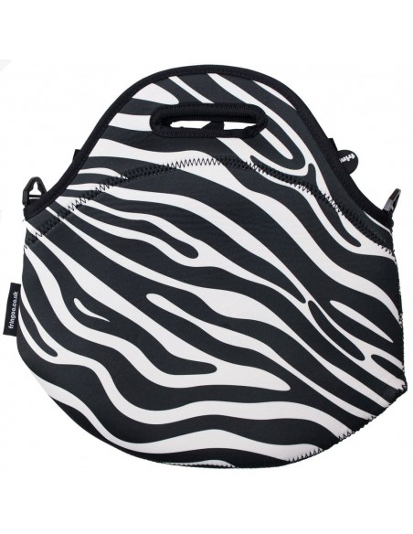 porta merenda in neoprene con tracolla ZEBRA retro